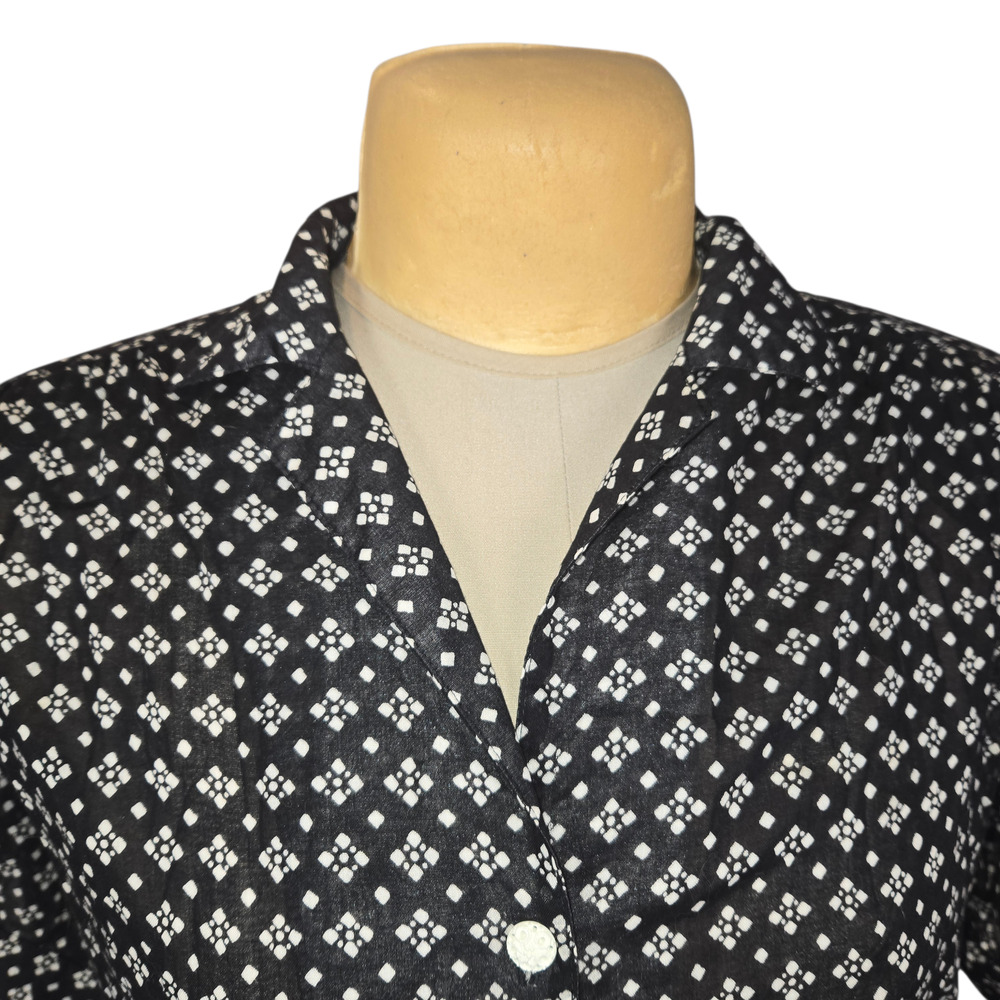 Vintage Platinum Dorothy Schoelen Womens P Black White Geometric Colorful Top - Picture 5 of 11